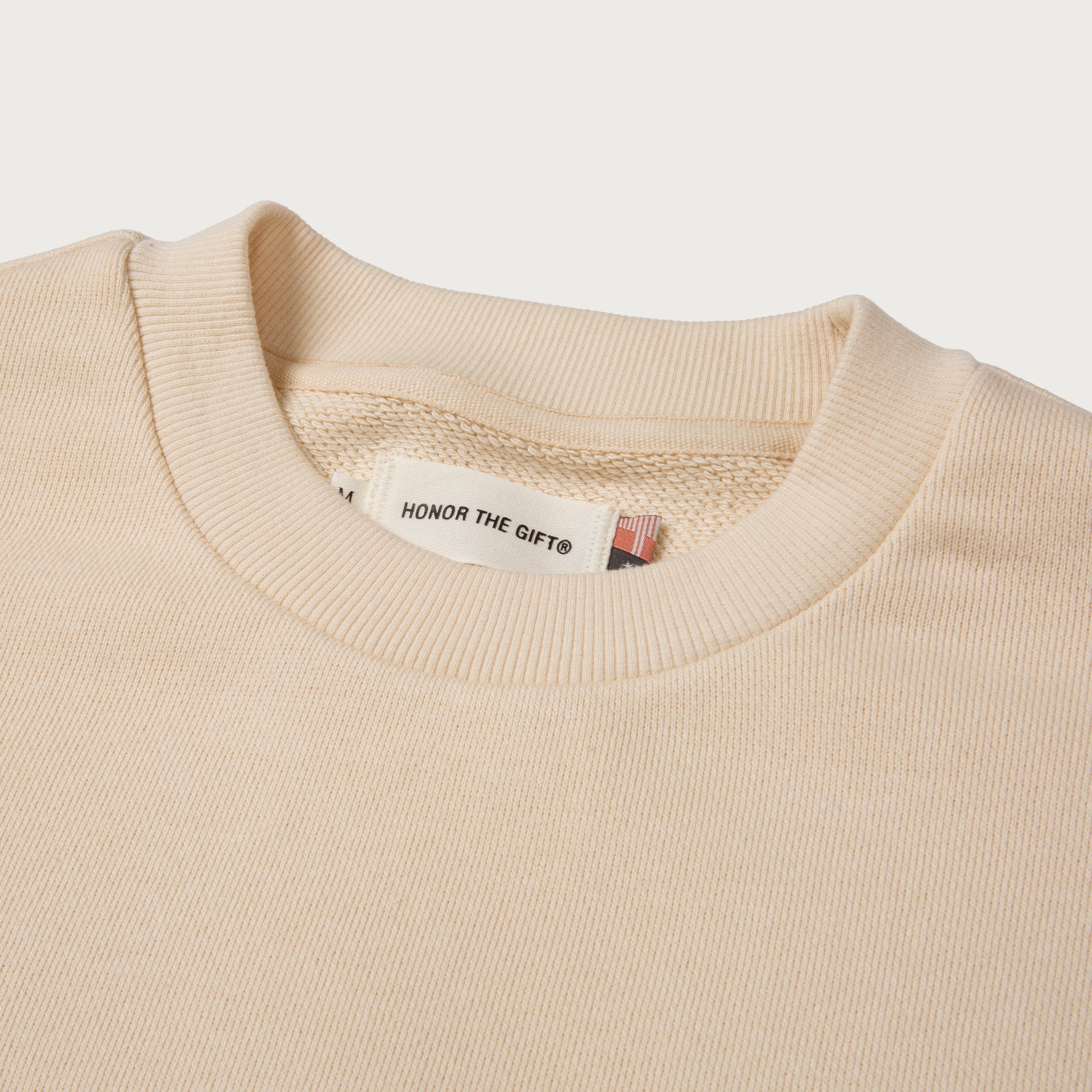 Pocket Pullover Crewneck Sweater - Bone