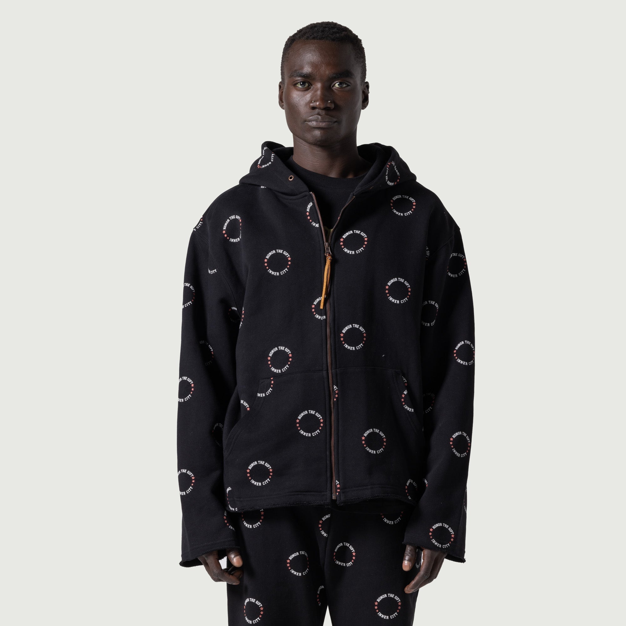 HTG® Zip Up Hoodie - Black