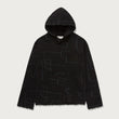 Novelty Printed Terry Hoodie - Black