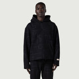 Novelty Printed Terry Hoodie - Black
