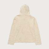 Novelty Printed Terry Hoodie - Bone