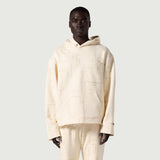 Novelty Printed Terry Hoodie - Bone
