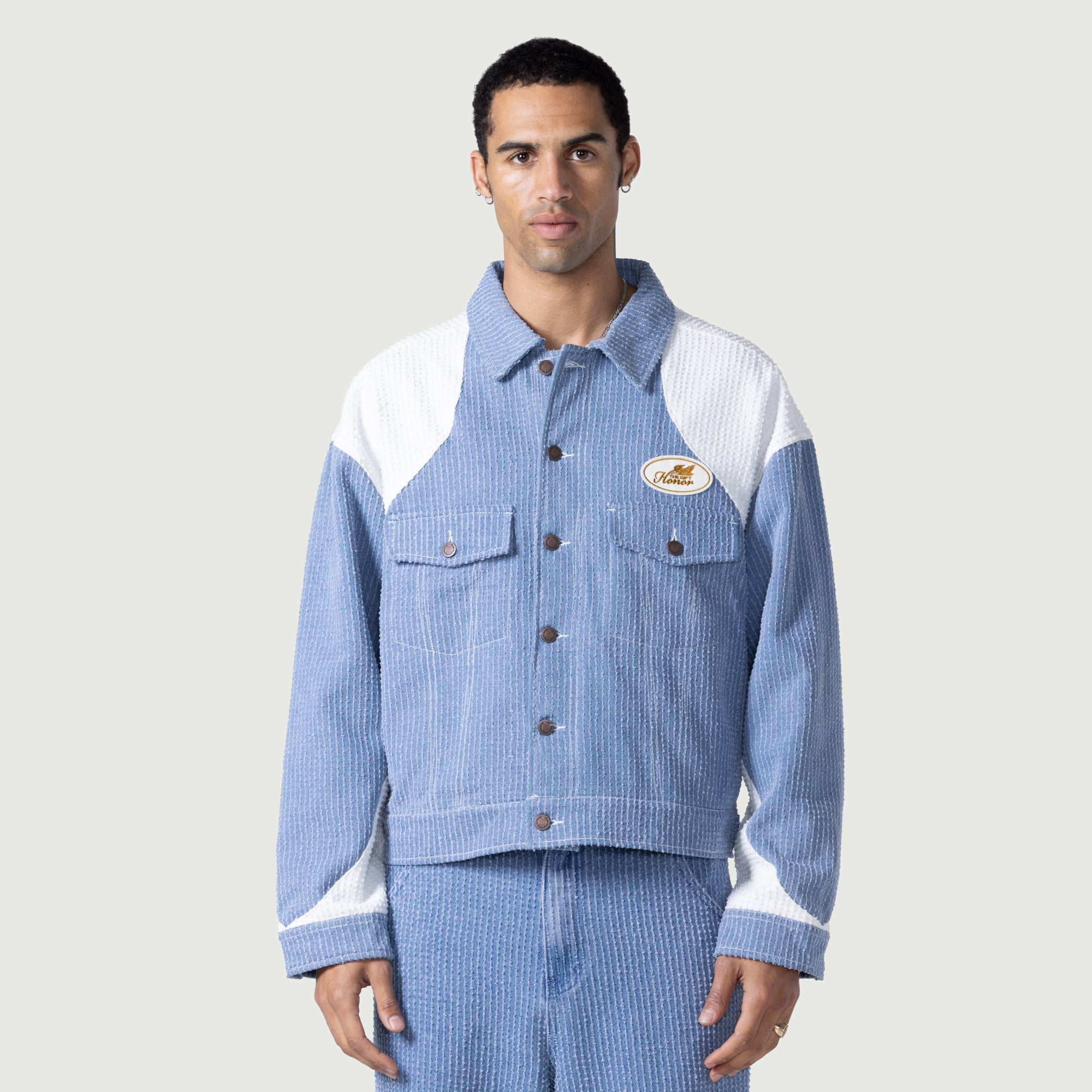 Color Blocked Trucker - Indigo