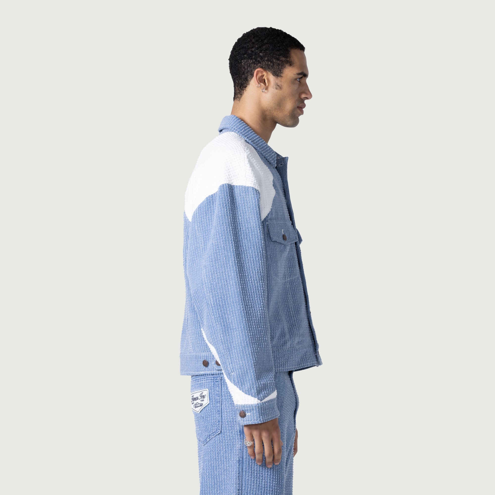 Color Blocked Trucker - Indigo