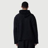 Race Herringbone Hoodie - Black