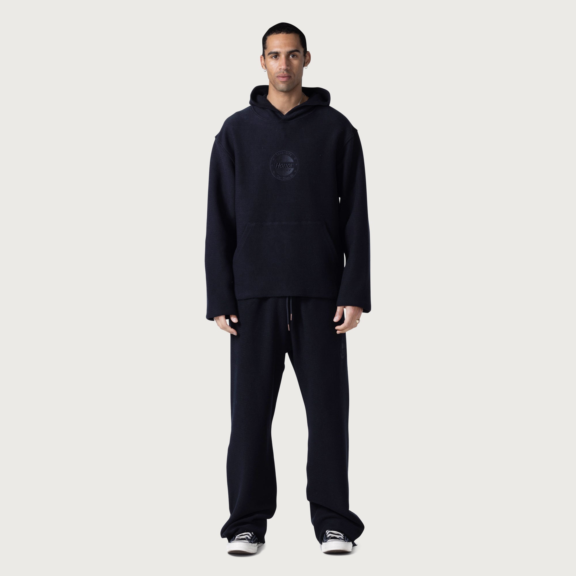 Race Herringbone Sweatpants - Black