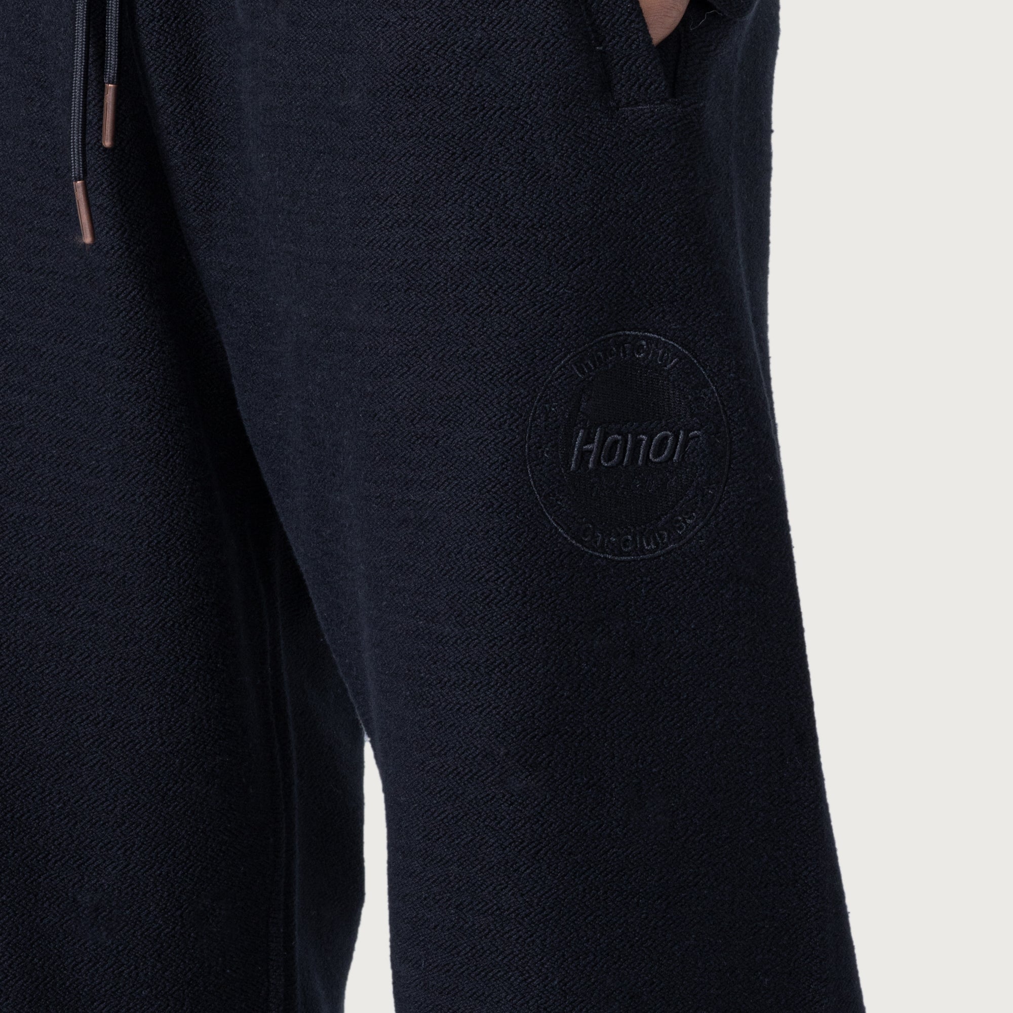 Race Herringbone Sweatpants - Black