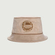 Faux Suede Bomber Bucket Hat - Bone