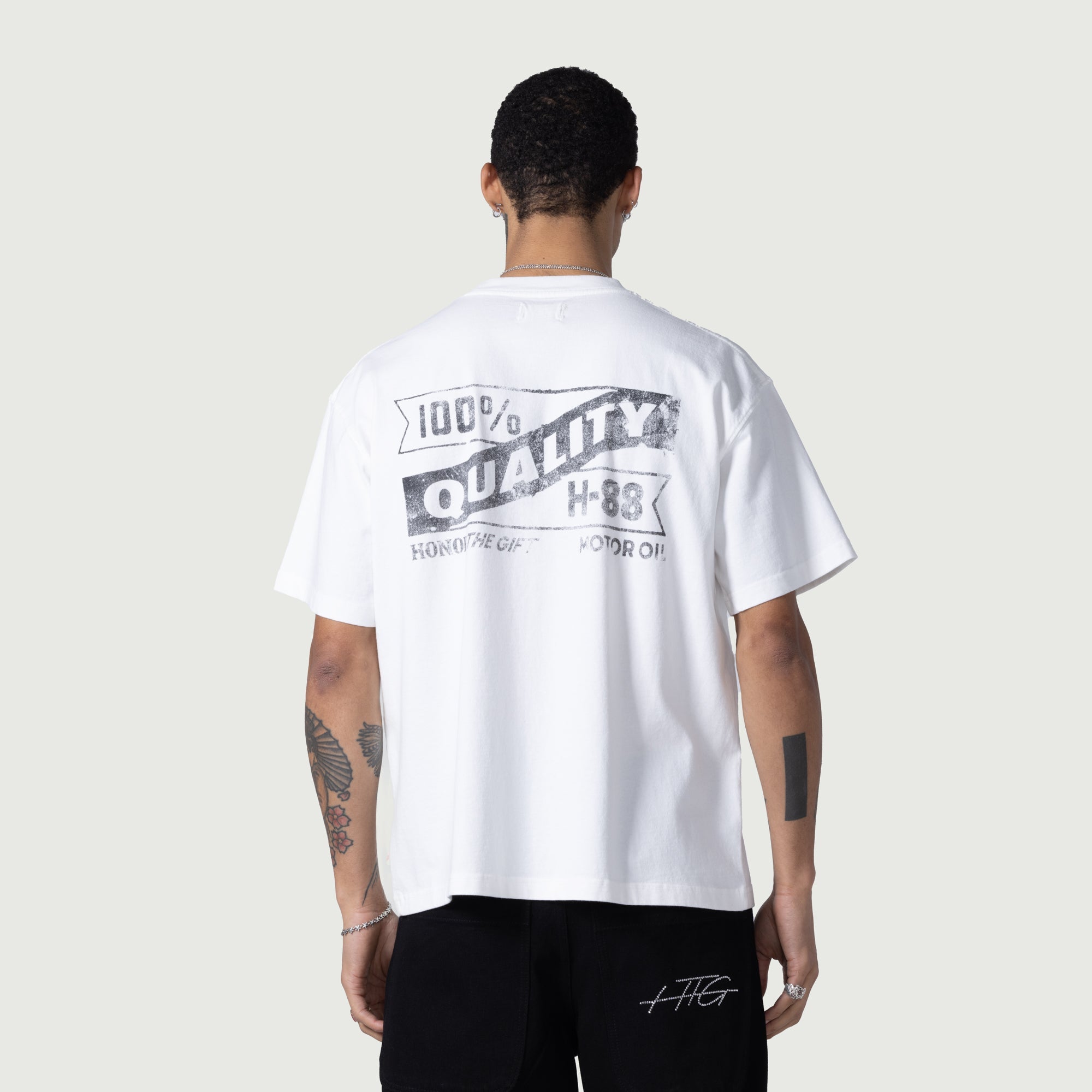 Vintage Oil Tee - White