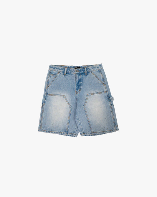 EPTM Spotty Denim Shorts - Blue