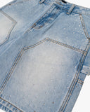 EPTM Spotty Denim Shorts - Blue