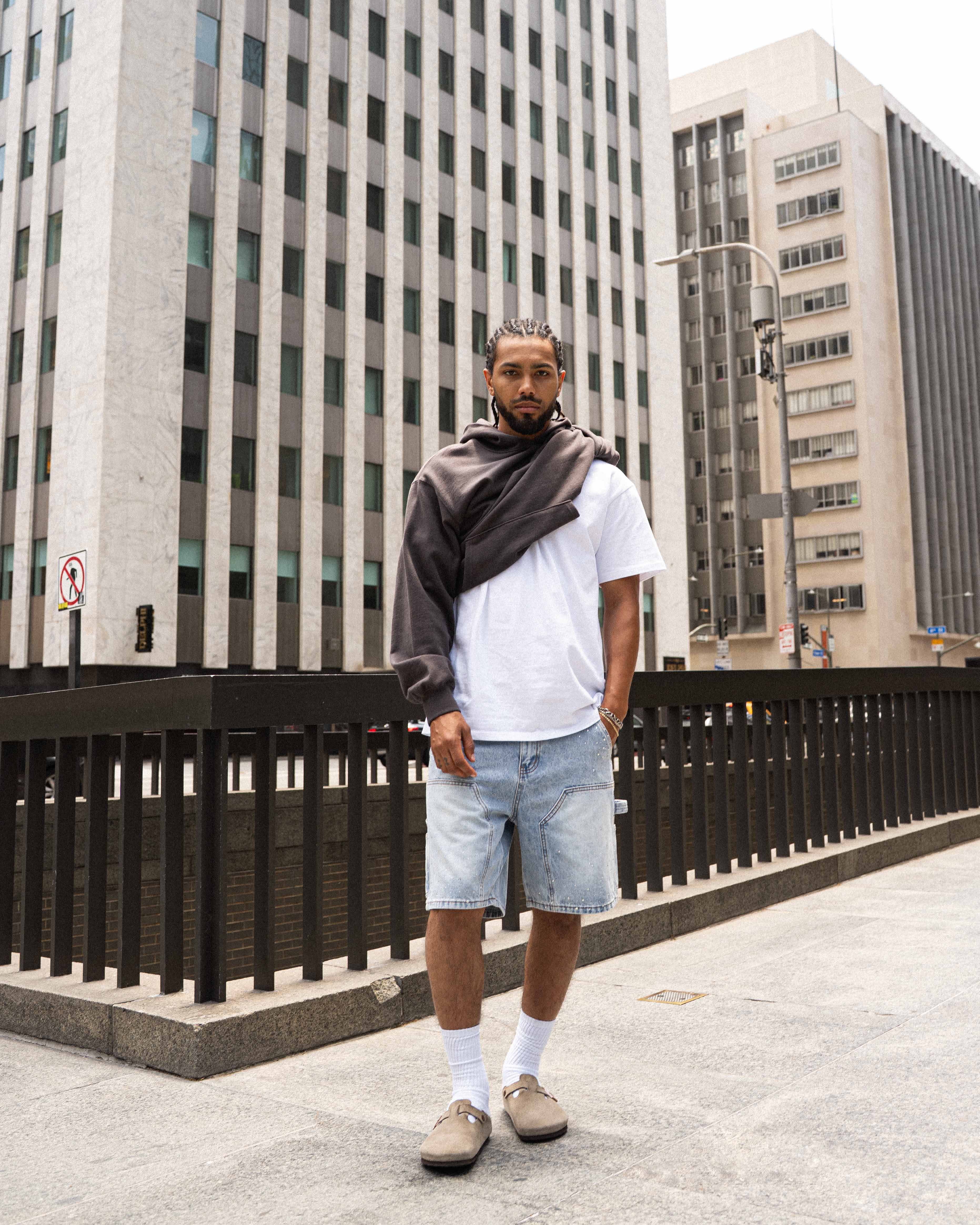 EPTM Spotty Denim Shorts - Blue