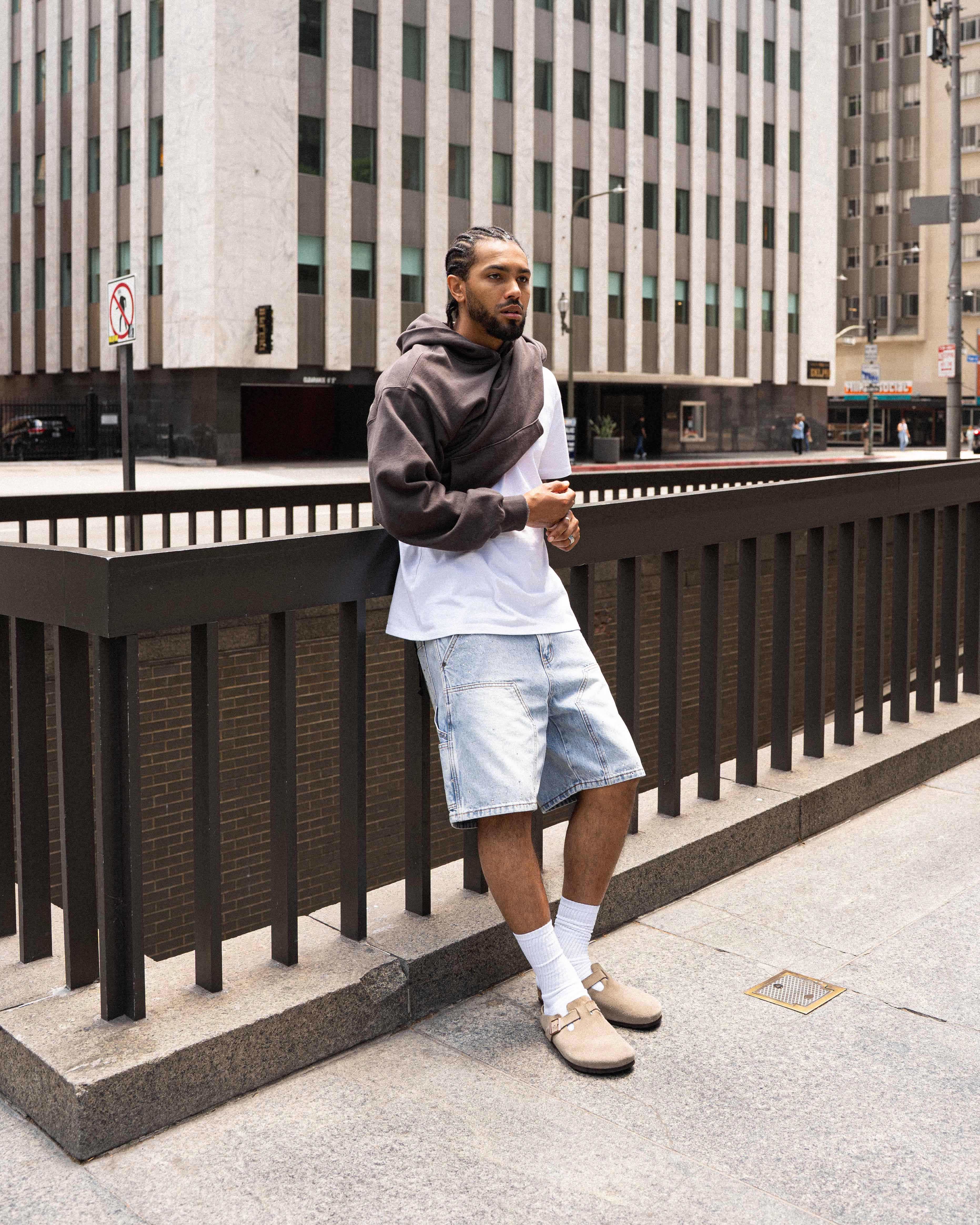 EPTM Spotty Denim Shorts - Blue