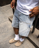 EPTM Spotty Denim Shorts - Blue