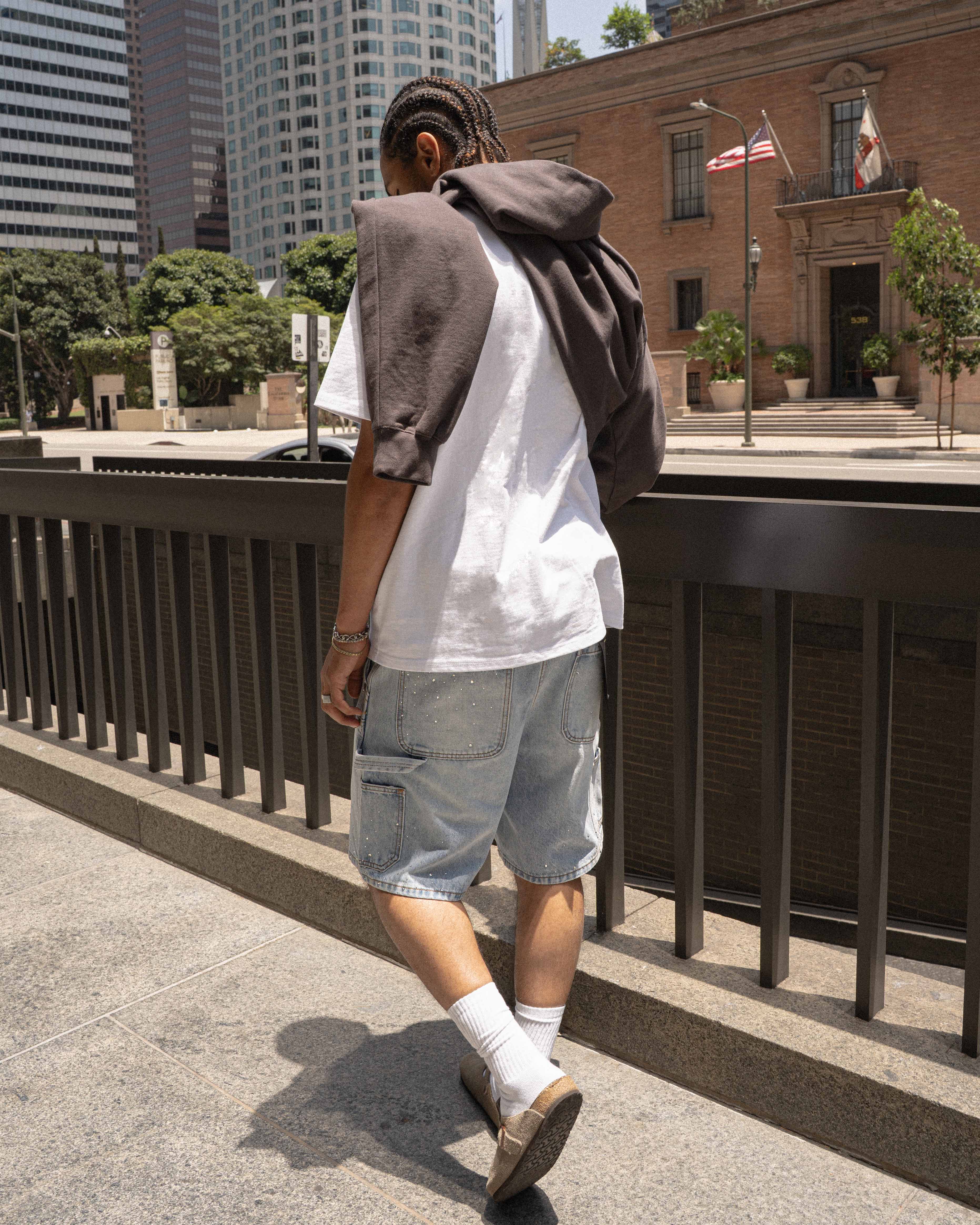 EPTM Spotty Denim Shorts - Blue