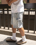 EPTM Spotty Denim Shorts - Blue