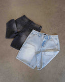 EPTM Spotty Denim Shorts - Blue