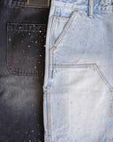 EPTM Spotty Denim Shorts - Blue