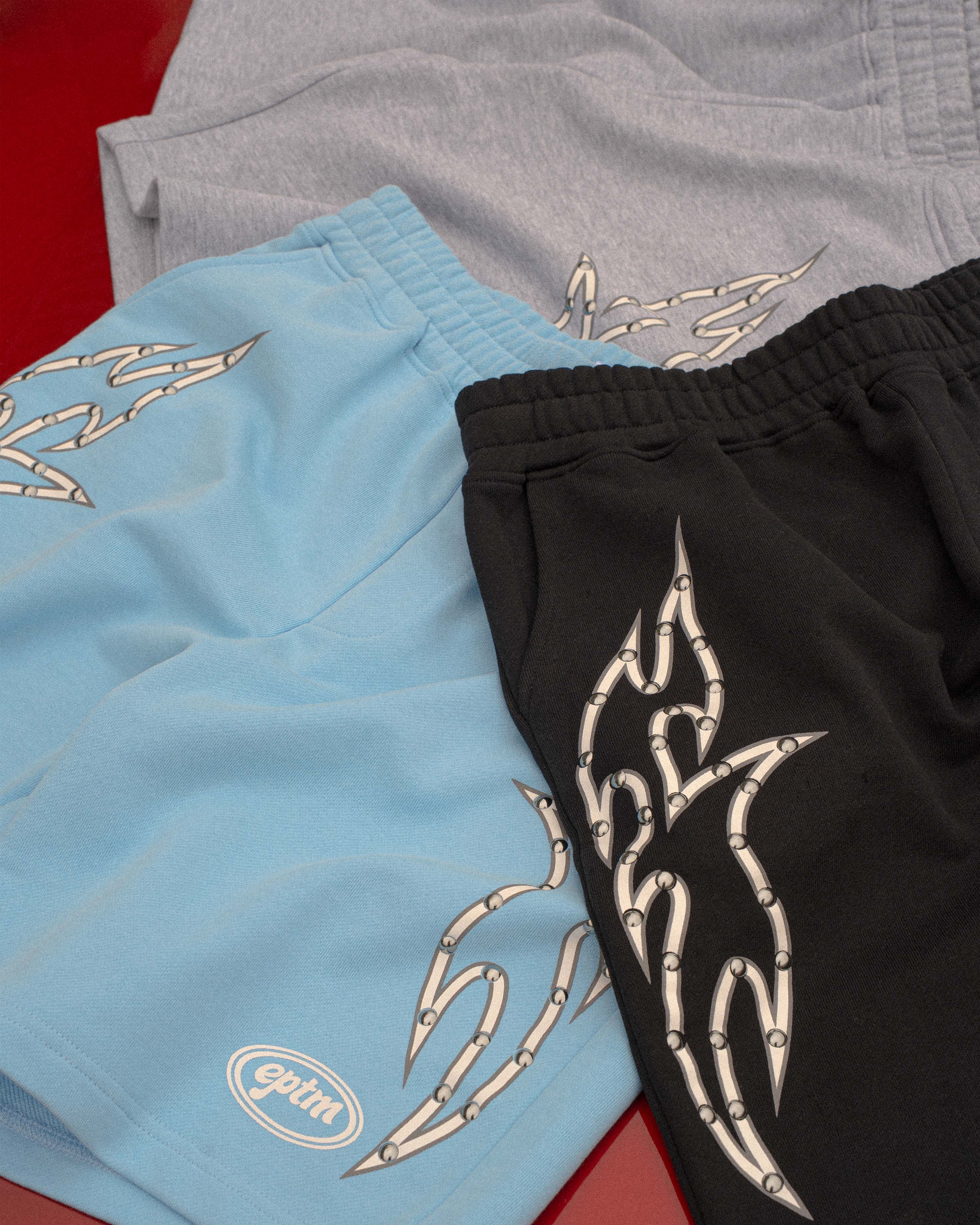 EPTM Stud Tribal Shorts - Heather Grey