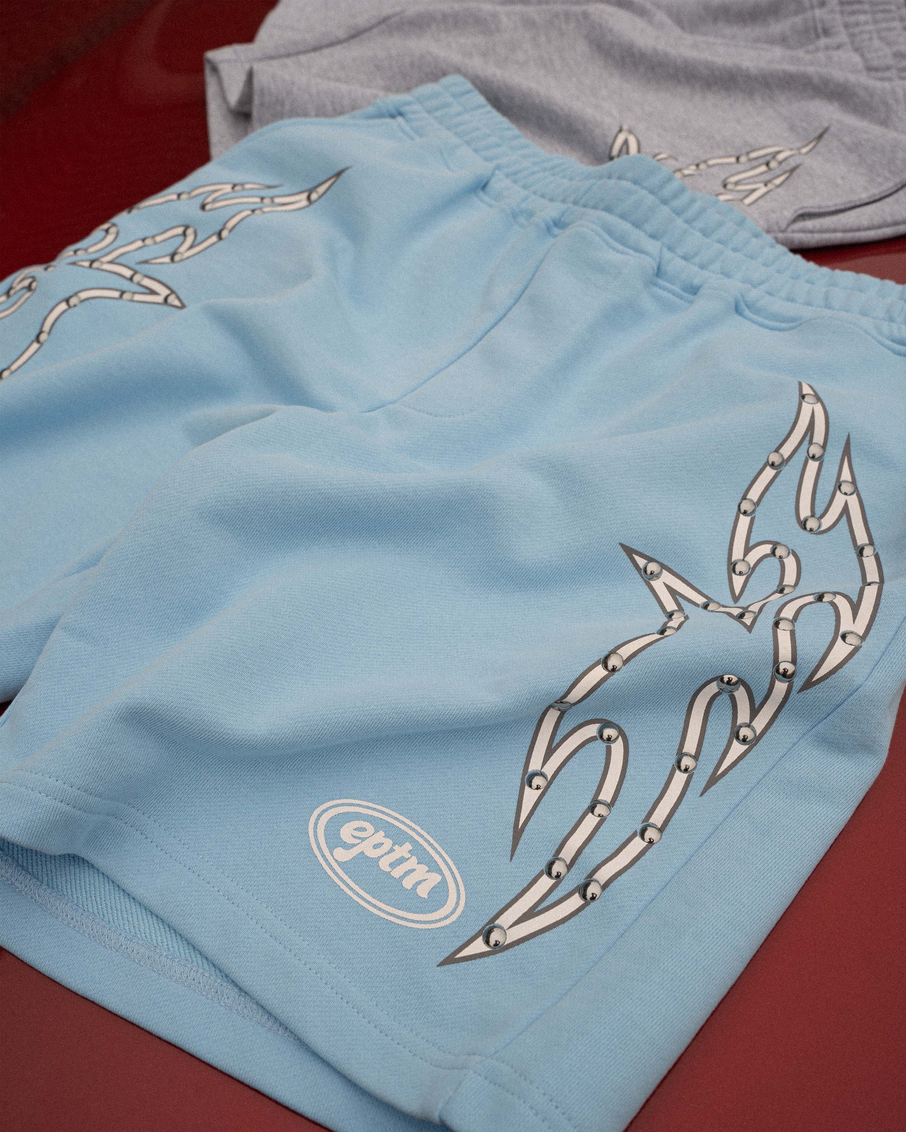 EPTM Stud Tribal Shorts - Sky Blue
