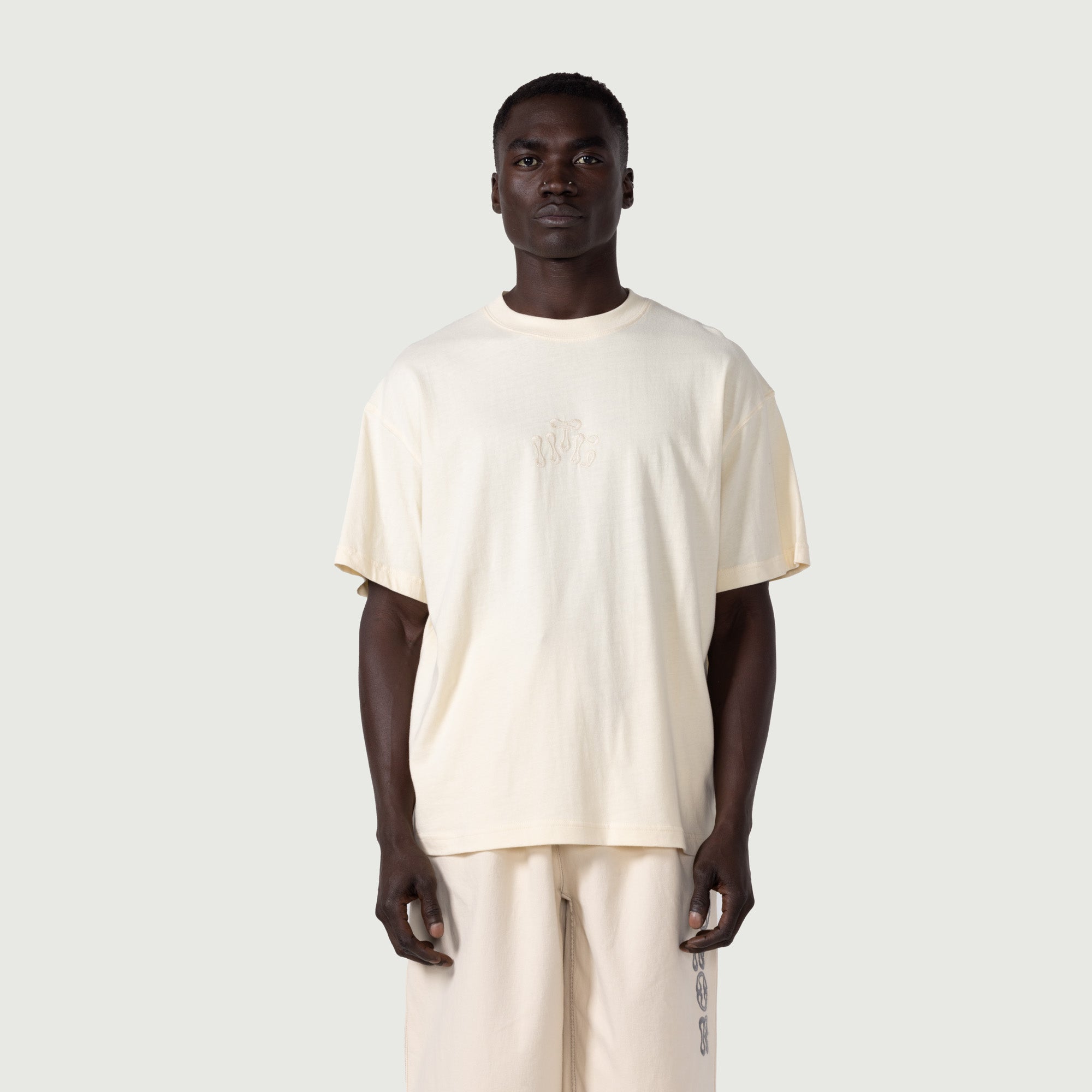 HTG® Embroidery Logo T-Shirt - Bone