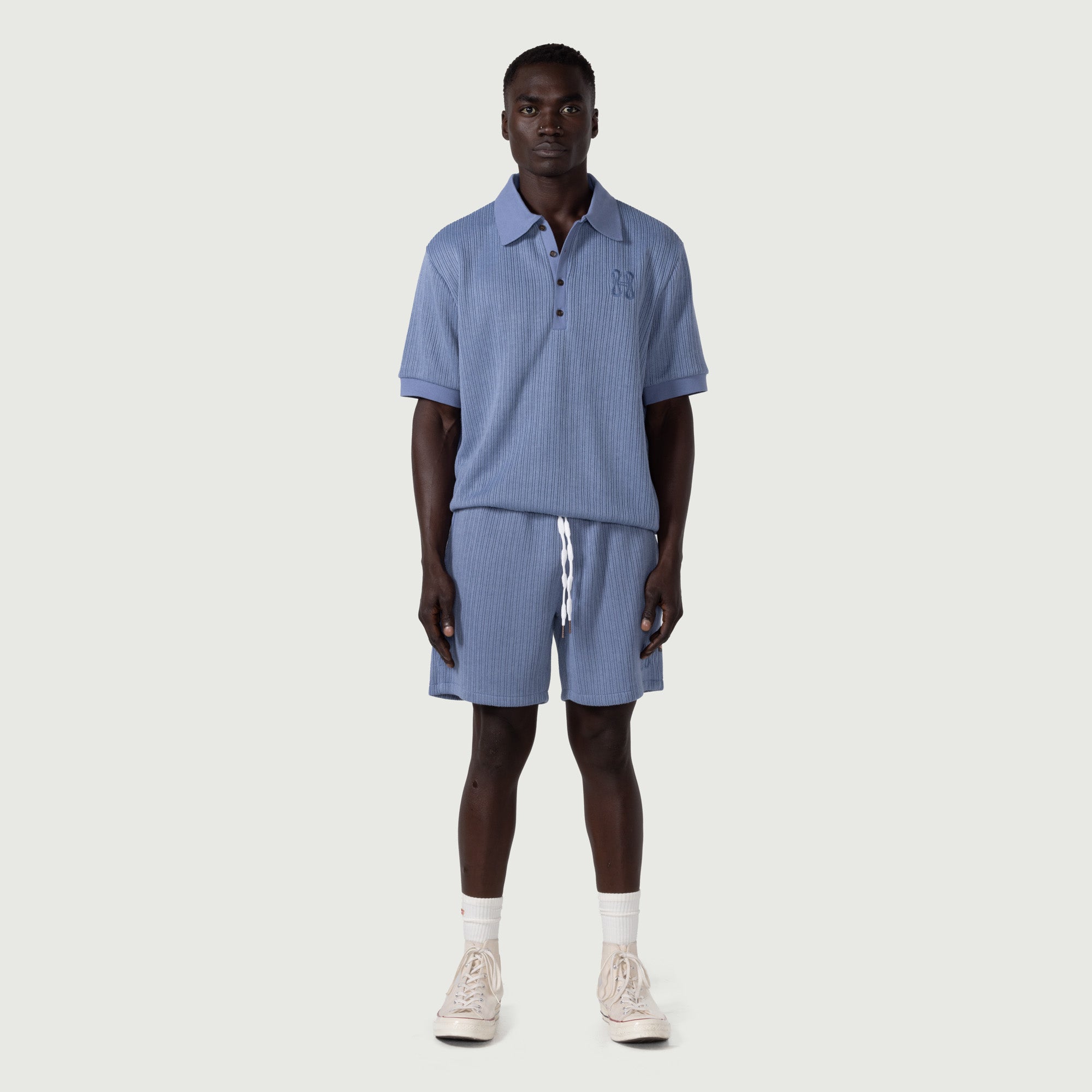 Knit Polo - Blue