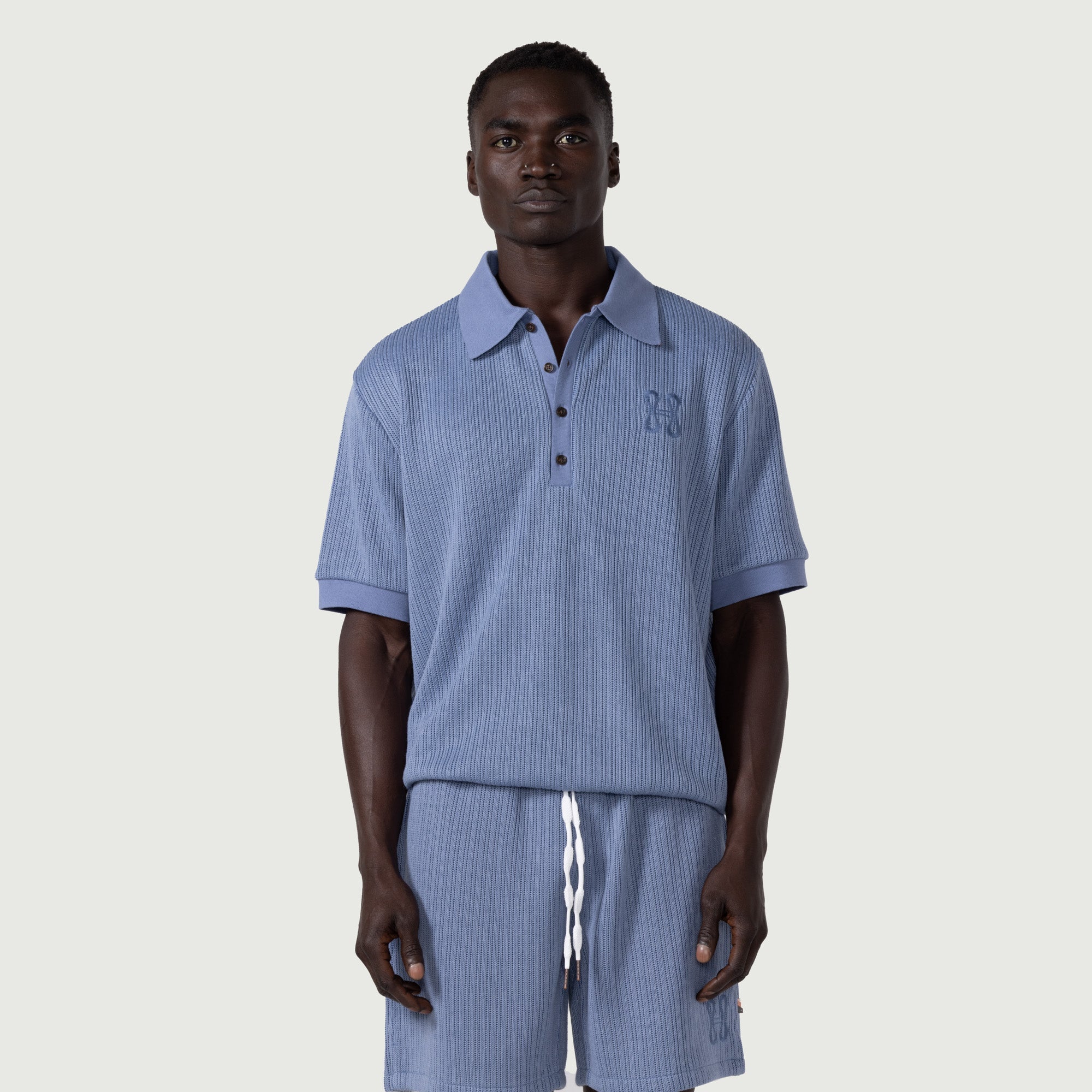Knit Polo - Blue
