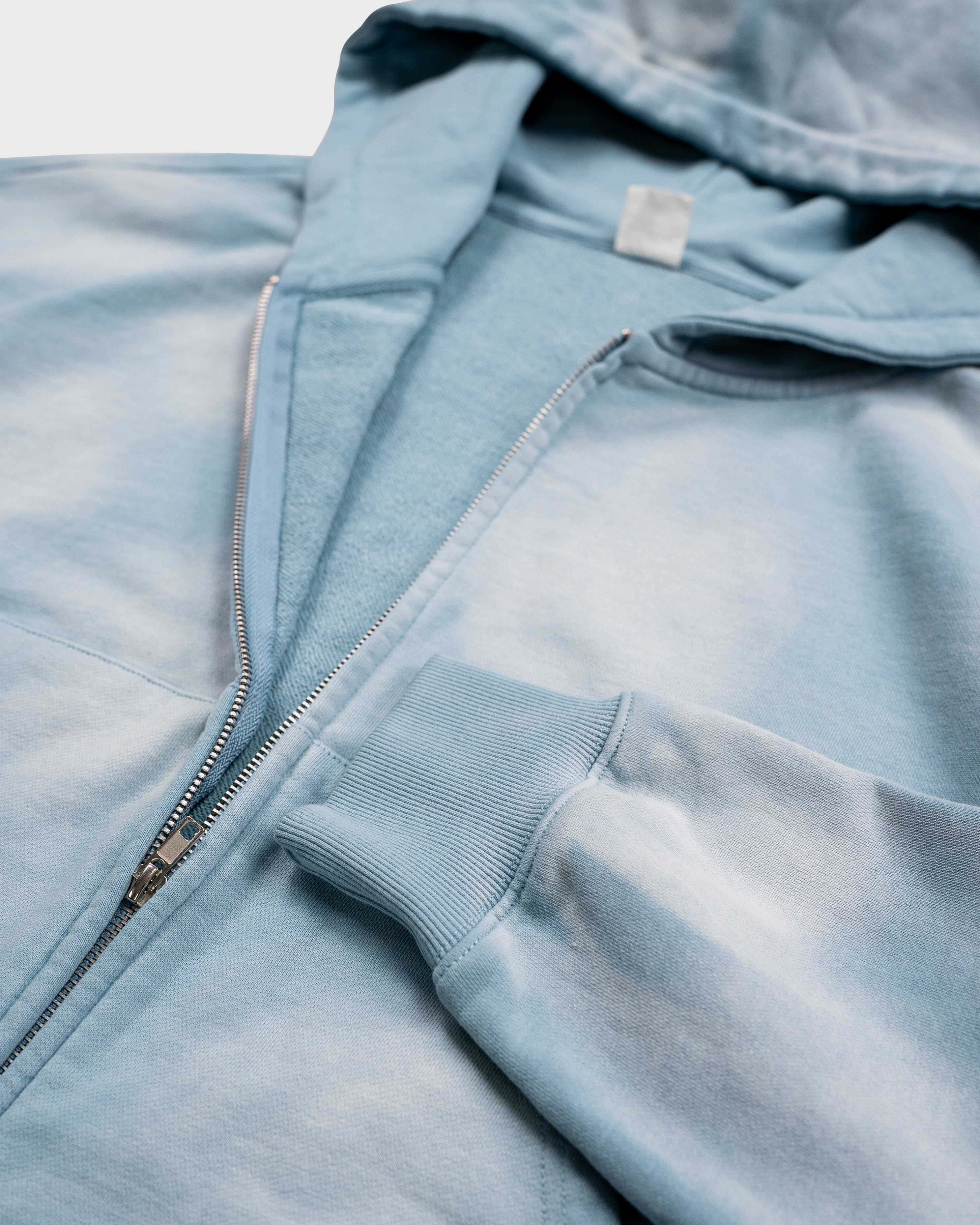 EPTM Sun Faded Cropped Zip Up Hoodie - Sky Blue