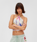 Painted-Printed Silk Scarf [Multi]