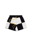 Checkered Jacquard Shorts - Black