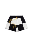 Checkered Jacquard Shorts - Black