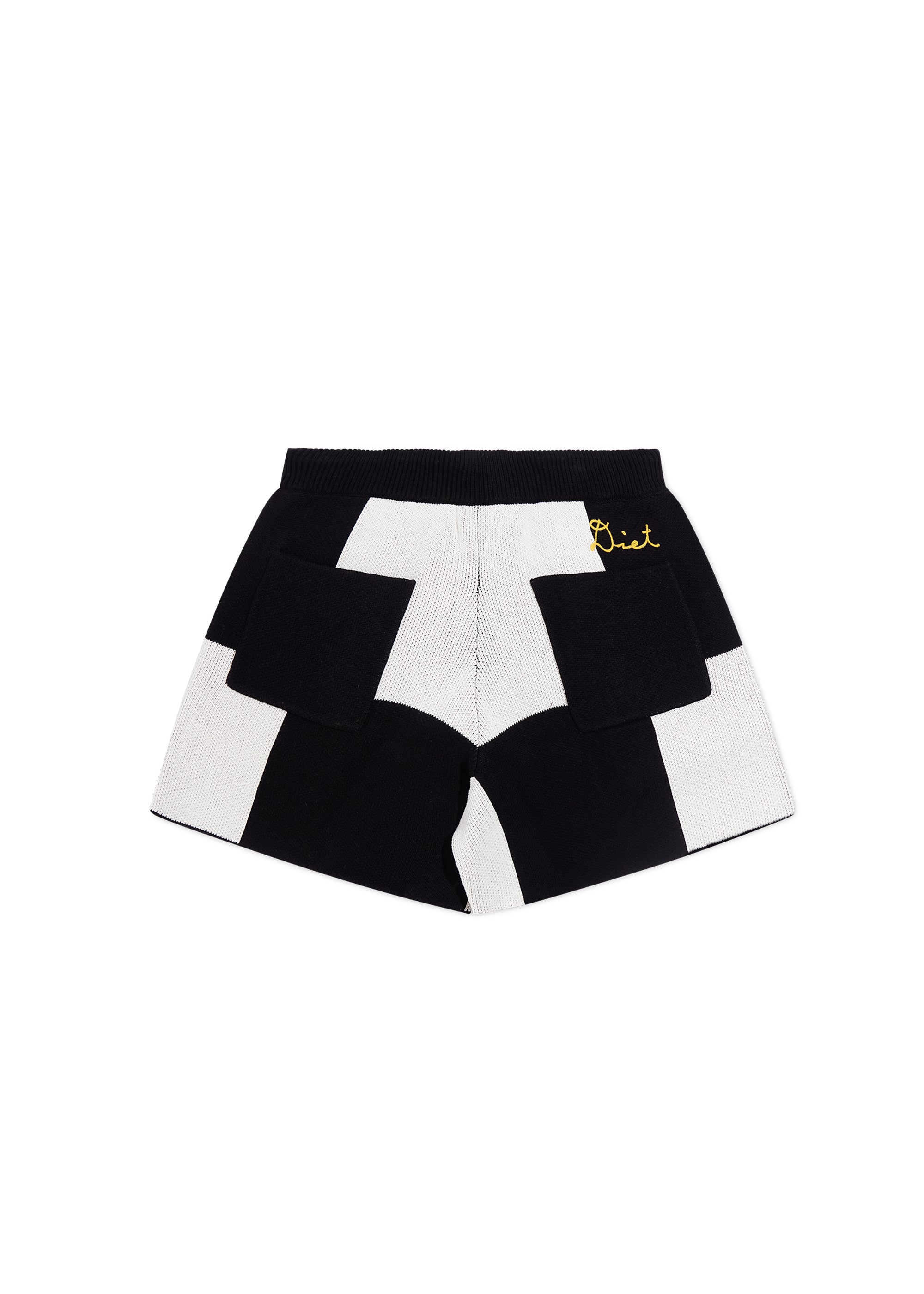 Checkered Jacquard Shorts - Black