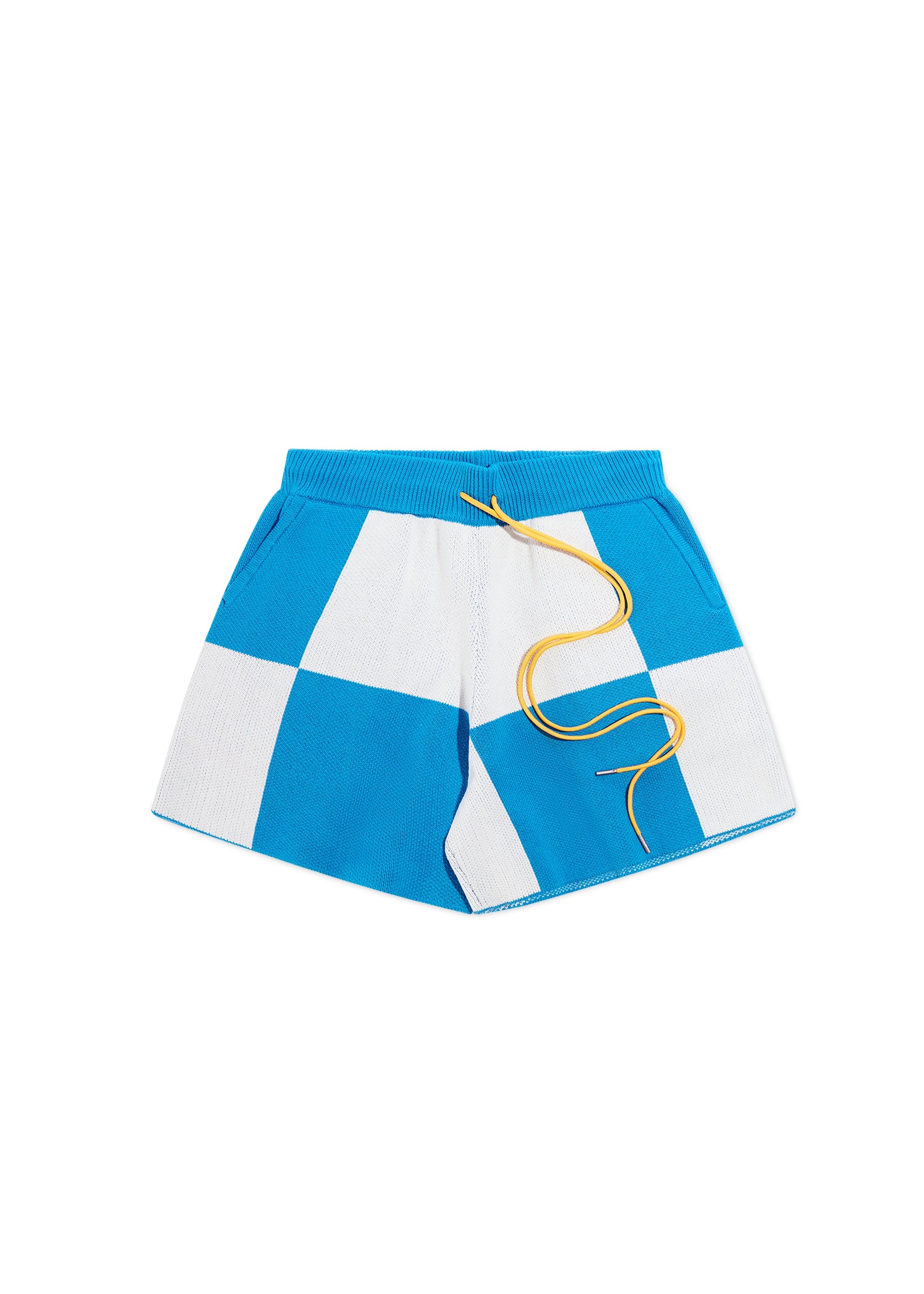 Checkered Jacquard Shorts - Blue