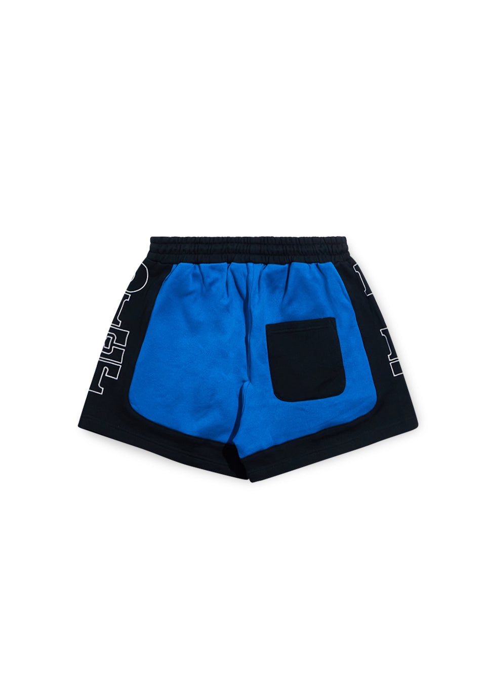 French Terry Row Shorts - Black/Blue
