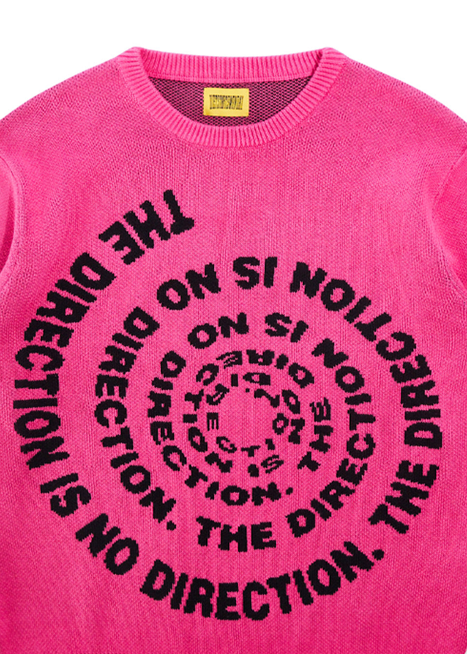 Knitted Spiral Sweater - Pink