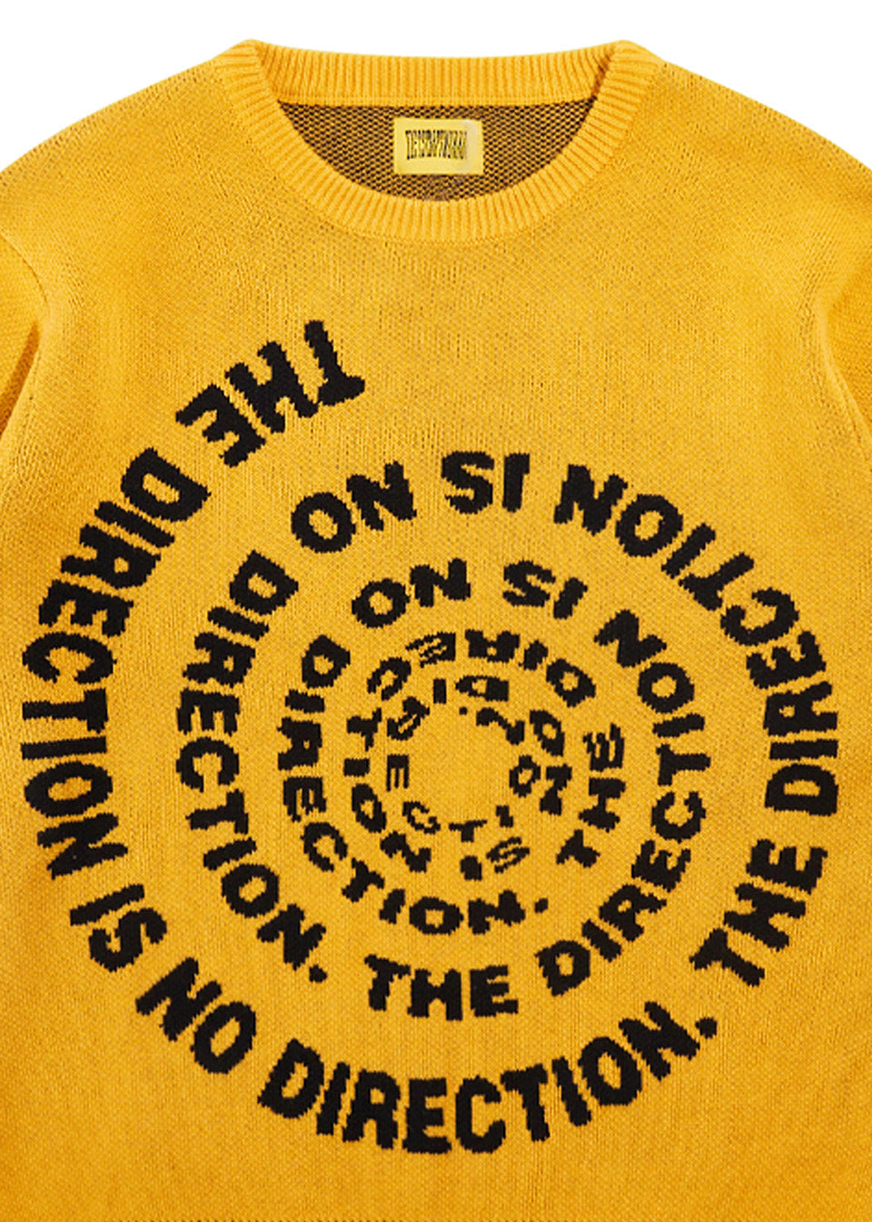 Knitted Spiral Sweater - Yellow
