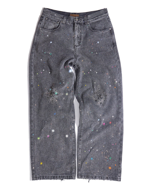 20K Diamond Stellar Denim Pants IN Black