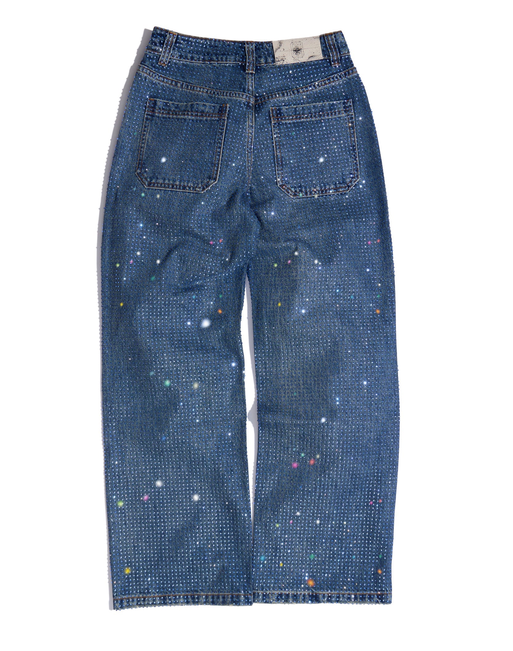 20K Diamond Stellar Denim Pants IN Blue