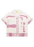 Strokes Button Up Shirt - Cream/Pink