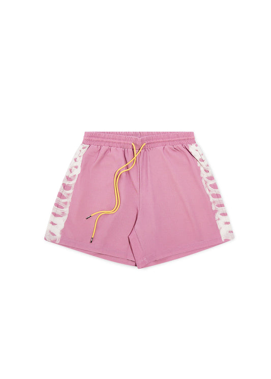 Strokes Linen Short - Cream/Pink