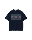 Floral "Tile" Tee (Navy)