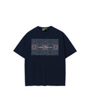 Floral "Tile" Tee (Navy)