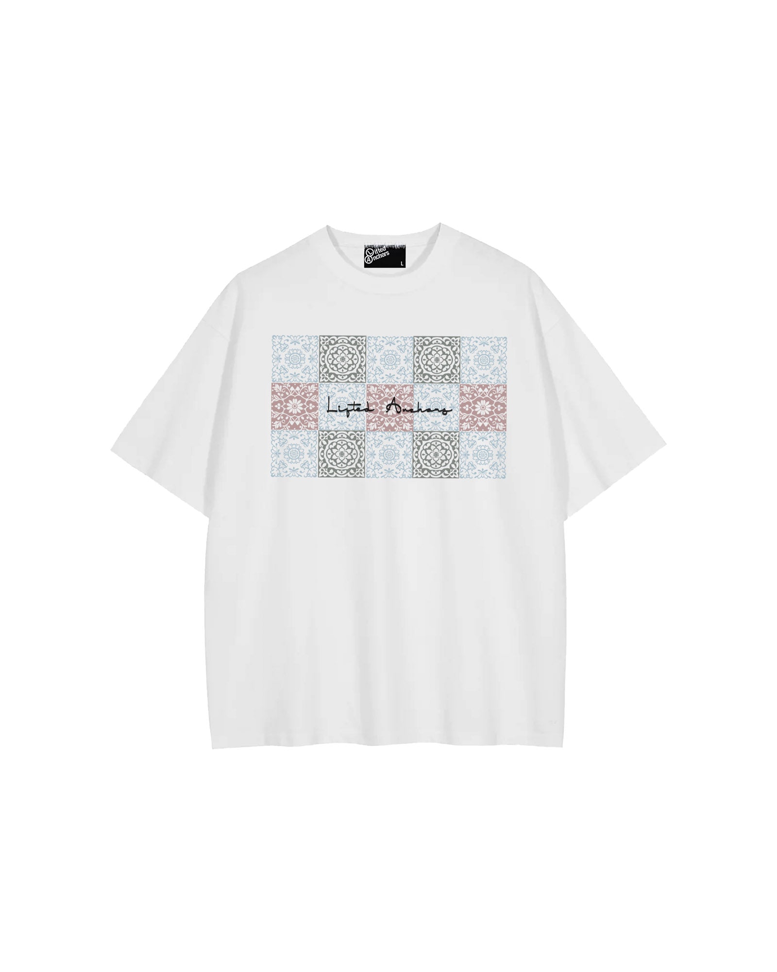 Floral "Tile" Tee (White)