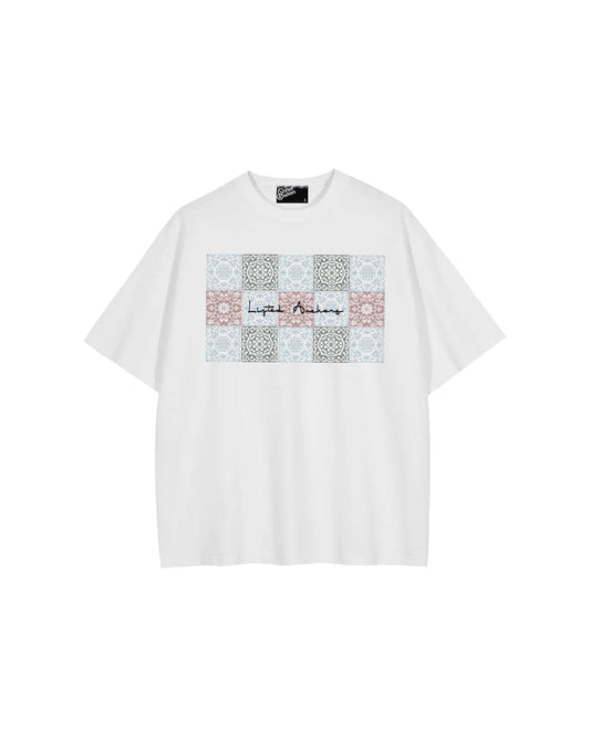 Floral "Tile" Tee (White)