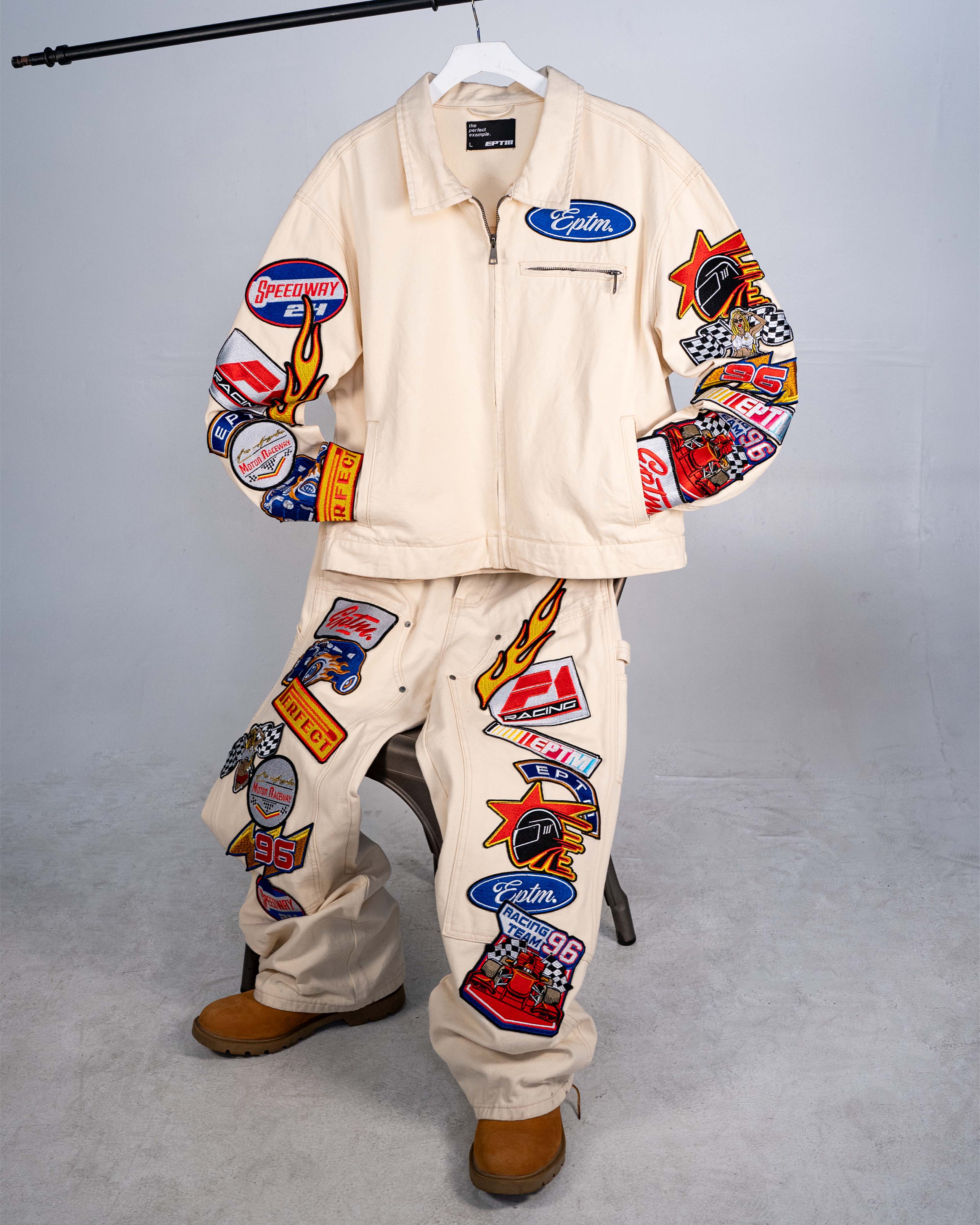 Turbo Carpenter Pants - Cream