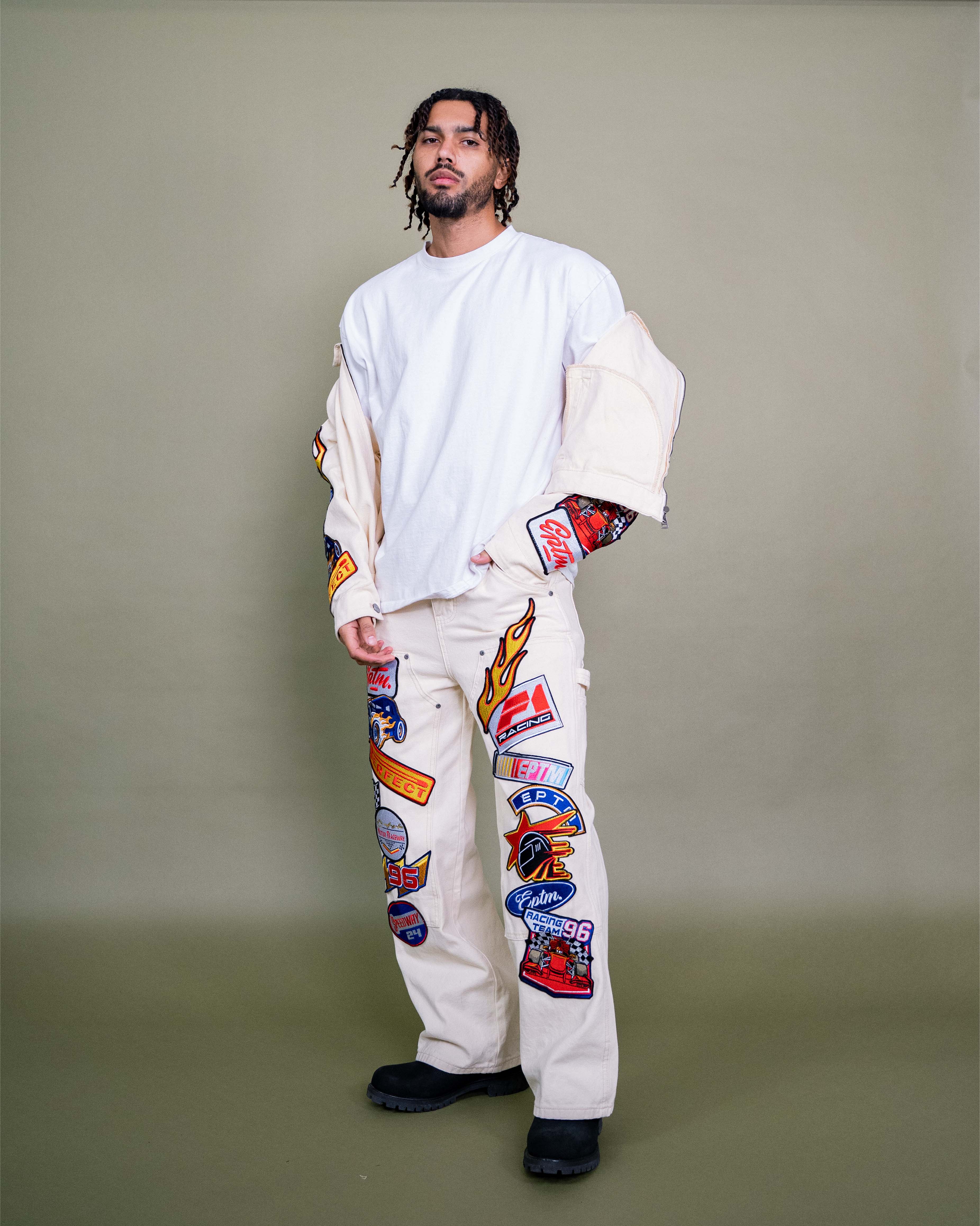 Turbo Carpenter Pants - Cream