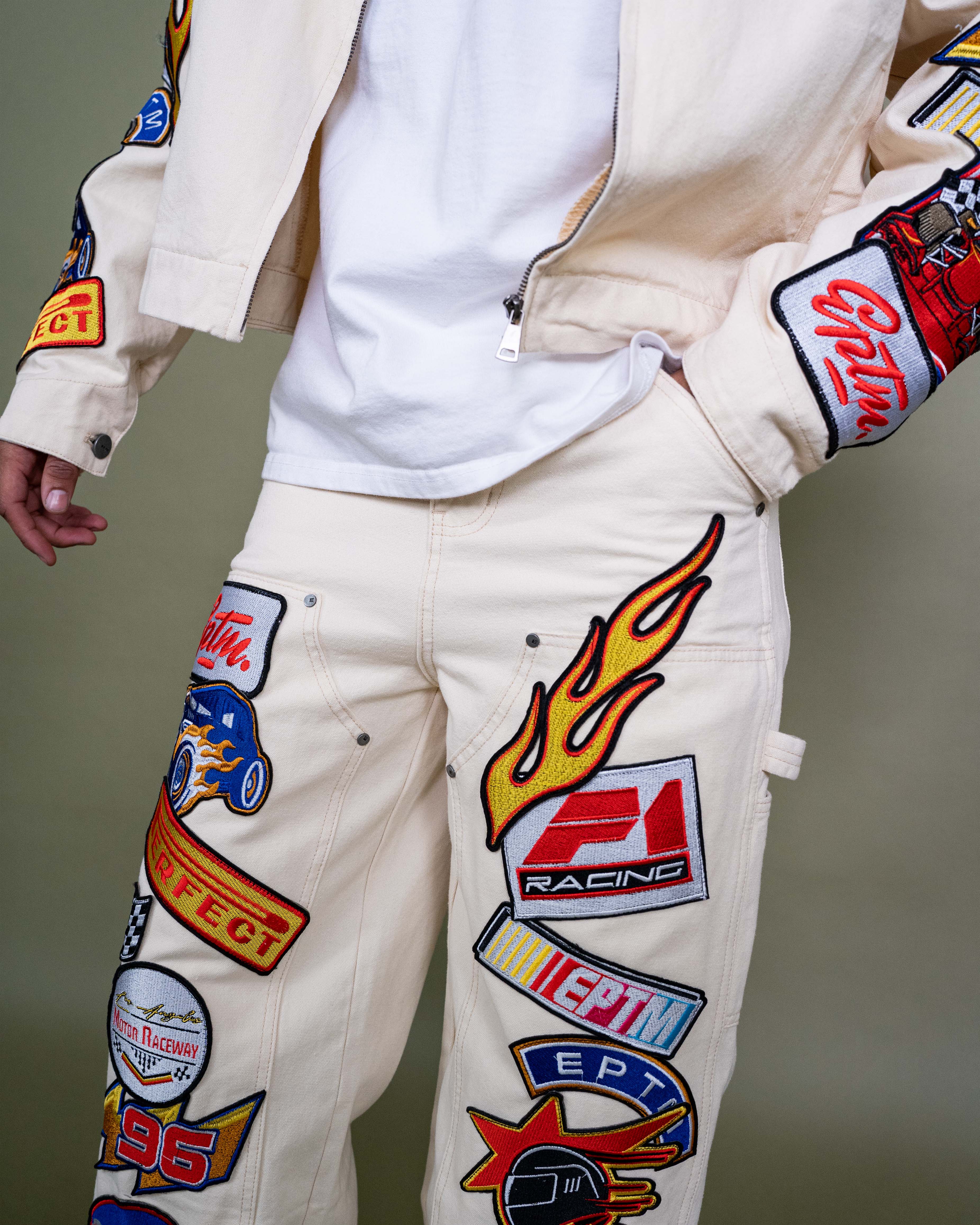Turbo Carpenter Pants - Cream