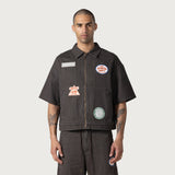 Twill Full Zip Shirt - Black