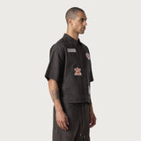 Twill Full Zip Shirt - Black