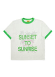 Sunset Ringer Tee - Green